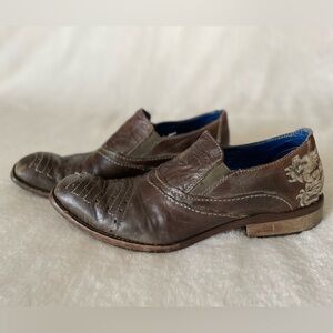 Mark Nason Rock Lives Dragon Men’s Brown Leather shoes  Size 10.5.